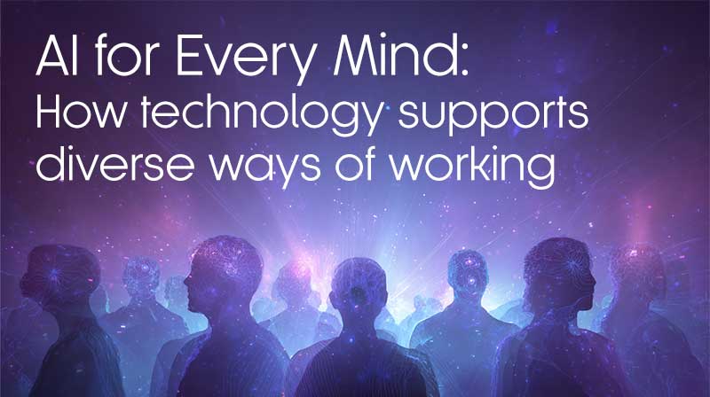 Title card for the talk 'AI for every mind'